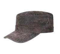 STETSON Casquette Raymore Pigskin Army Homme - d'été en Cuir Boucle métal, avec visière Été Printemps-été - Taille Unique Marron-Noir