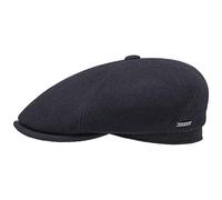 Stetson Reid Casquette Plate 6 Panneaux Chinee Unicolore Fabrique en Allemagne Homme Automne Hiver