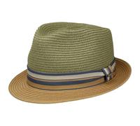 Stetson Chapeau en Paille Romaro Toyo Femme/Homme - Traveller D'Ete de Plage avec Ruban Gros Grain Ete Printemps-ete - M (56-57 cm) Khaki