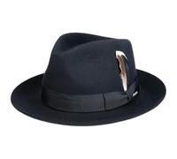 Stetson Rosedale Chapeau Fedora Bogart Bande Reps Unicolore Fabrique en UE Homme Automne Hiver