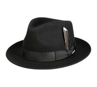 Stetson Rosedale Chapeau Fedora Bogart Bande Reps Unicolore Fabrique en UE Homme Automne Hiver