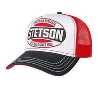 Stetson Casquette Trucker Since 1865 Homme - Snapback de Baseball Snapback, avec Visiere, Visiere Printemps-ete Printemps Ete Automne Hiver - Taille Unique Small Rouge