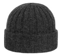 STETSON Bonnet Surth en Cachemire Femme/Homme - Tricot avec Revers Hiver Automne-Hiver - Taille Unique Anthracite