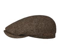 Stetson Casquette Sustainable Glencheck Driver Homme - Made in The EU Laine Gavroche avec Visiere, Doublure Automne-Hiver Hiver - XXL (62-63 cm) Marron