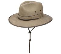 STETSON Chapeau en Coton Tarnell Traveller Femme/Homme - Tissu d'été pour Homme avec Doublure, jugulaire Été Printemps-été - S (54-55 cm) Beige