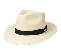 STETSON Chapeau Telida Toyo Bogart Femme/Homme - en Paille de Soleil avec Ruban Gros Grain Été Printemps-été - XL (60-61 cm) Nature