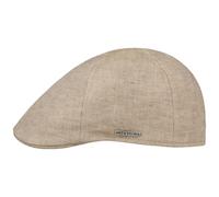STETSON Casquette Texas Just Linen Femme/Homme - Made in The EU d'été en Lin Gavroche avec visière, Doublure Été Printemps-été - S (54-55 cm) Beige-moucheté