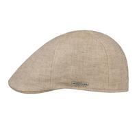 STETSON Casquette Texas Just Linen Femme/Homme - Made in The EU d'été en Lin Gavroche avec visière, Doublure Été Printemps-été - L (58-59 cm) Beige-moucheté