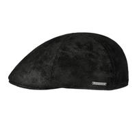 Stetson Casquette Gatsby Texas Pig Skin Homme - Casquettes pour l'hiver avec Visiere, Doublure Hiver Automne Printemps Ete Printemps-ete - M (56-57 cm) Noir