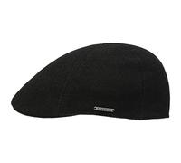 STETSON Casquette Texas Wool Gatsby Cap Homme - Casquettes Gavroche Forme de Bec avec visière, Doublure, Doublure Automne-Hiver - S (54-55 cm) Noir