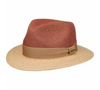 Chapeau de Raphia Twotone Traveller by Stetson nature-rouge M (56-57 cm)