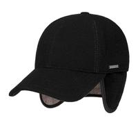 STETSON Casquette Vaby Earflap Homme - Laine pour l'hiver Ferme a l’Arriere, avec Visiere, Oreillettes, Oreillettes Automne-Hiver - XXL (62-63 cm) Noir