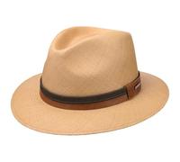 Stetson Vermaron Traveller Chapeau Panama Protection UV Bande Cuir Printemps Ete