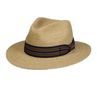 Stetson Chapeau de Paille Raphia Yescott Femme/Homme - D'Ete en Soleil Printemps-ete Ete - L (58-59 cm) Nature