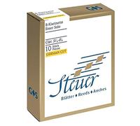 Steuer Anche Clarinette Sib Solo White Line Coupe allemande Boîte de 10 anches, taille 2 1/2