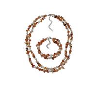 Steuer Parure de bijoux beige / cognac / blanc perle, Taille One Size