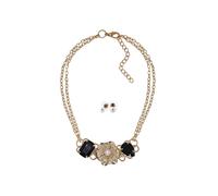 Steuer Parure de bijoux jaune / noir, Taille One Size