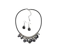 Steuer Parure de bijoux noir / argent, Taille One Size