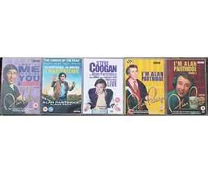 STEVE COOGAN as ALAN PARTRIDGE COLLECTION 5 DVD's (8 discs): I'M ALAN PARTRIDGE SERIES 1 & 2 / KNOWING ME KNOWING YOU complete series and christmas special / ALPHA PAPA / OTHER...LIVE