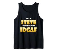Steve Costume IDGAF Meme Personalized First Name Steven Joke Débardeur
