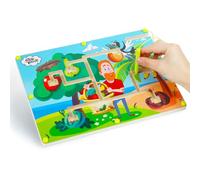 STEVE et MAGGIE Perles magnétiques Labyrinthe de comptage de nombres Jouet Montessori, Jouets de tri des couleurs pour les tout-petits et les enfants d’âge préscolaire, Jouets de développement précoc