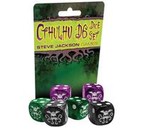 Steve Jackson Games Cthulhu D6 Dice Set | Custom Dice, Perfect for Use with, DND, RPGs, Tabletop Games, and Role-Playing Adventures