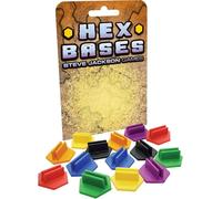Steve Jackson Games | Hex Bases | RPG and Board Game Accessory | 14 Plastic Bases in 7 Colors | Secure Your Characters and Game Pieces | English