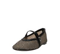 STEVE MADDEN Ballerines à lanières 'Rejoice' beige / noir / transparent, Taille 39