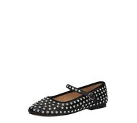 STEVE MADDEN Ballerines à lanières 'Vinetta-R' noir / argent / transparent, Taille 41
