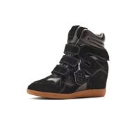 Steve Madden Baskets Mavis pour Femme, Daim Noir, 7.5