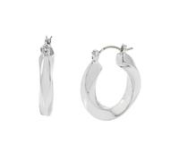 Steve Madden Boucles d'oreilles créoles petites entrelacées, pas de taille, métal, oxyde de zirconium