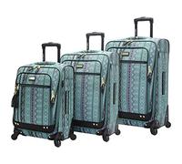 Steve Madden Designer Luggage Collection - Ensemble de 3 valises à Carreaux Souples Extensibles et légères à roulettes - Ensemble de Voyage Comprenant des valises à Carreaux de 50,8 cm, 61 cm et 71,1
