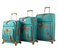 Steve Madden Designer Luggage Collection - Ensemble de 3 valises Souples et légères à roulettes pivotantes - Ensemble de Voyage Comprenant des valises à Carreaux de 50,8 cm, 61 cm et 71,1 cm, Harlo