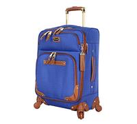 Steve Madden Designer Luggage Collection - Valise Extensible légère et Souple pour Homme et Femme - Sac de Transport Durable de 50,8 cm avec 4 roulettes pivotantes, Bleu Global, 51 cm