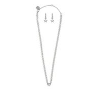 Steve Madden Ensemble collier et boucles d'oreilles de tennis avec étoile céleste