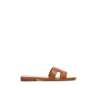 Steve Madden Femme Hadyn Cognac Leather Sandale Glissante, Marron, 41 EU