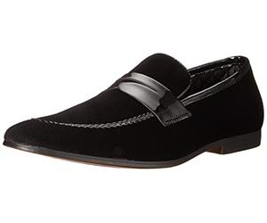 Steve Madden Homme Crescent Mocassin Penny, Black Velvet, 42 EU