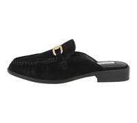 Steve Madden Kapture Sandales Cuir Noires à Enfilement, Semelle Synthetique