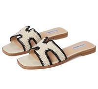 Steve Madden Sandales Hadyn pour femme, Crème/multicolore, 38 EU