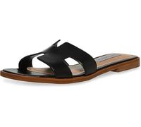Steve Madden Sandales Hadyn pour femme, cuir noir, 36 EU