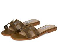 Steve Madden Sandales Hadyn Slide pour femme, Maille olive, 36 EU