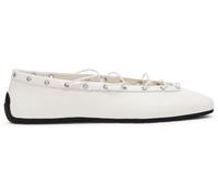 Steve Madden Steve Madden Bright White Leather Bright Leather Pointe Ballerina Shoes Bright White Leather EU 37 (UK 4)