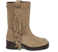 Steve Madden Women's Benedict Biker Boots Daim taupe 7 (40) Female
