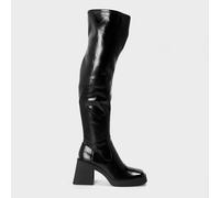 Steve Madden Women's Kolby Knee High Boots Cuir verni noir 7 (40) Female