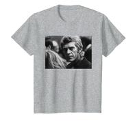 Steve McQueen, Acteur et Pilote de Moto The Great Escape 1969 T-Shirt, Enfant, Gris Chiné, 2 Ans