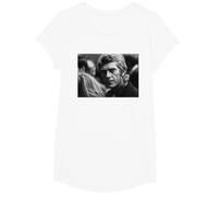 Steve McQueen, Acteur et Pilote de Moto The Great Escape 1969 T-Shirt, Fille, Blanc, XS