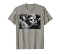 Steve McQueen, Acteur et Pilote de Moto The Great Escape 1969 T-Shirt, Homme, Ardoise, XL