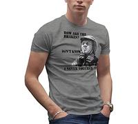 Steve McQueen Biker Motorcycle Cool Classic Retro How are Your Brakes T-Shirt Gris pour Homme Size XL