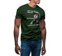 Steve McQueen How are Your Breaks | T-Shirt Vert Militaire pour Homme Size XXL