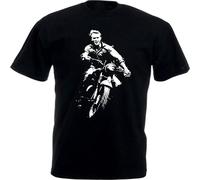 Steve McQueen The Great Escape T-Shirt Brit Film Mens Fashion T-Shirt Black Size M